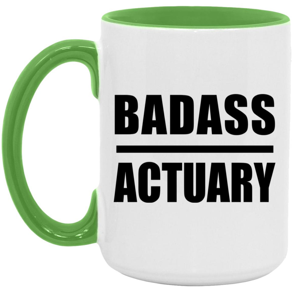 Badass Actuary - 15oz Accent Mug Green