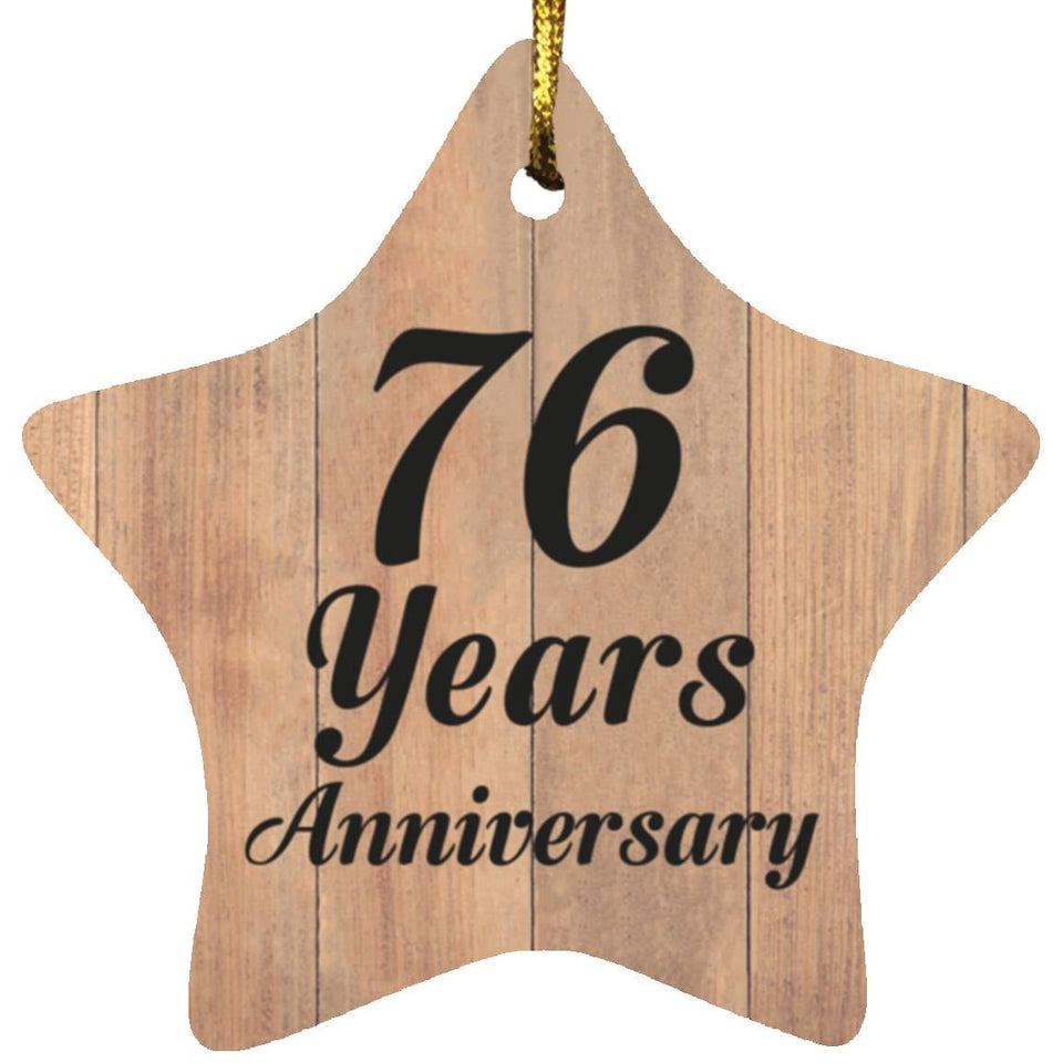 76th Anniversary 76 Years Anniversary - Star Ornament C