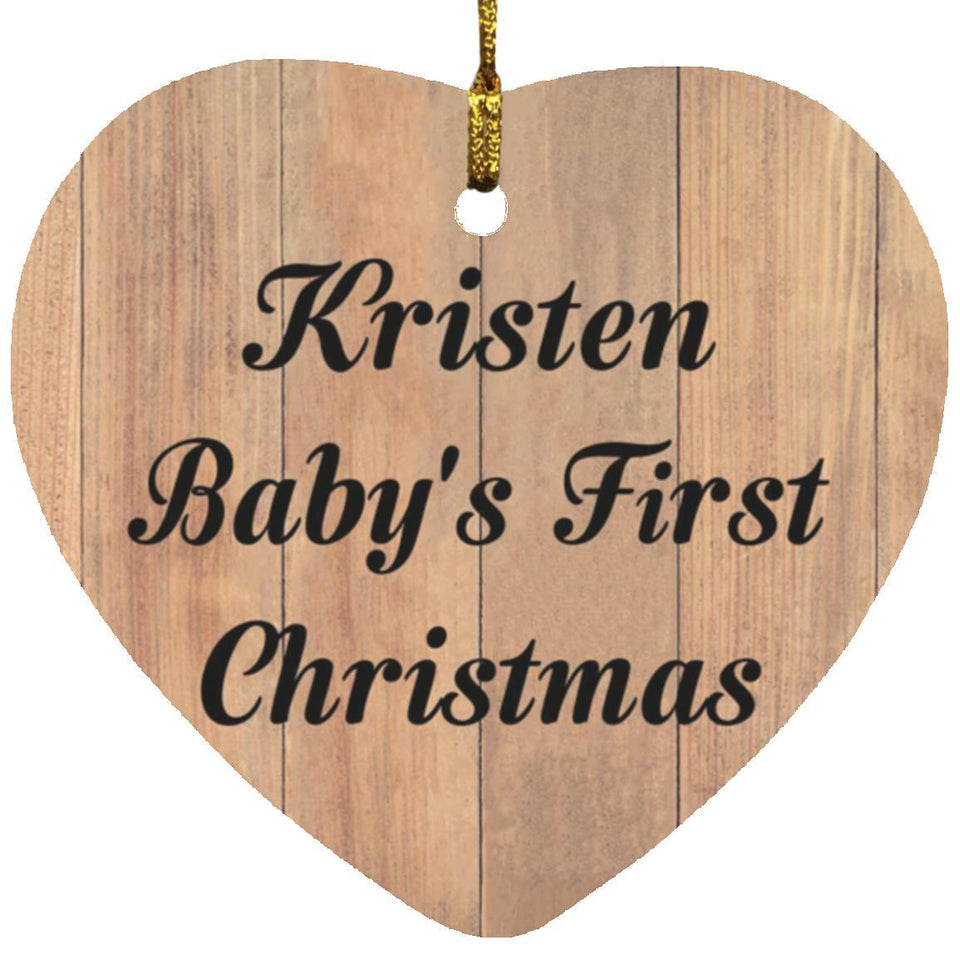 Kristen Baby's First Christmas - Heart Ornament C