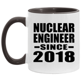 Nuclear Engineer Since 2018 - 11oz Accent Mug Black