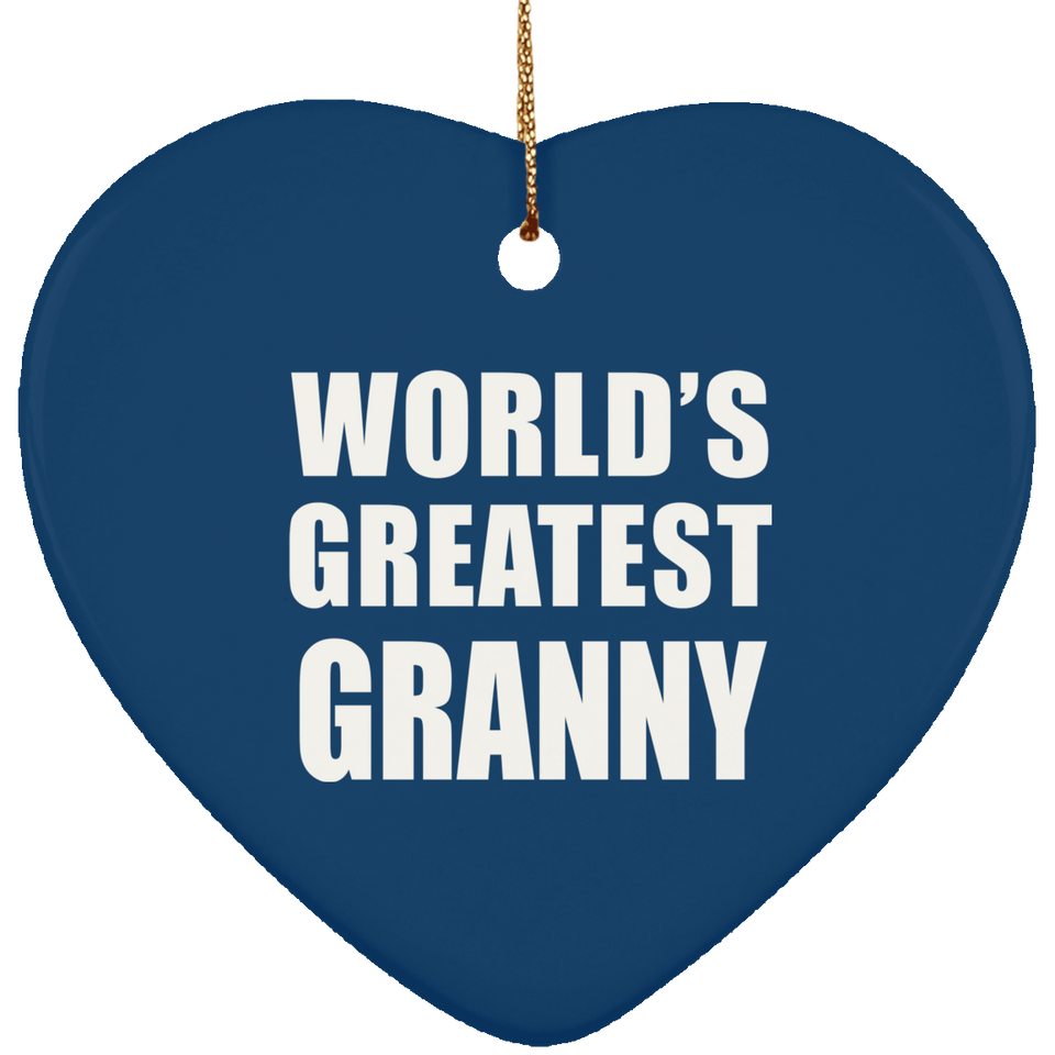 World's Greatest Granny - Heart Ornament