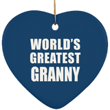 World's Greatest Granny - Heart Ornament