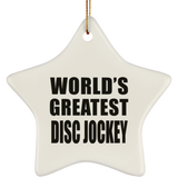 World's Greatest Disc Jockey - Star Ornament