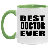 Best Doctor Ever - 11oz Accent Mug Green