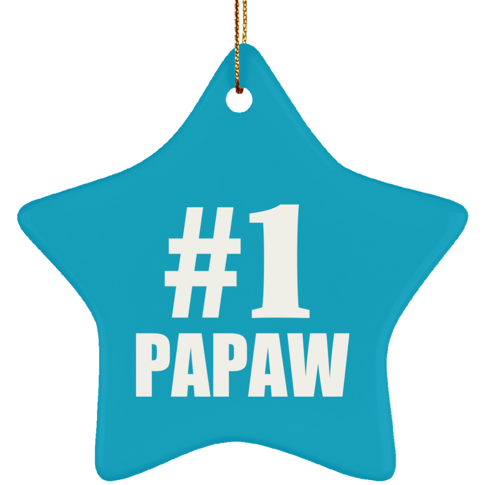 Number One #1 Papaw - Star Ornament