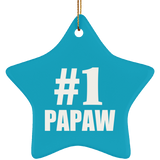 Number One #1 Papaw - Star Ornament