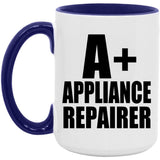 A+ Appliance Repairer - 15oz Accent Mug Purple