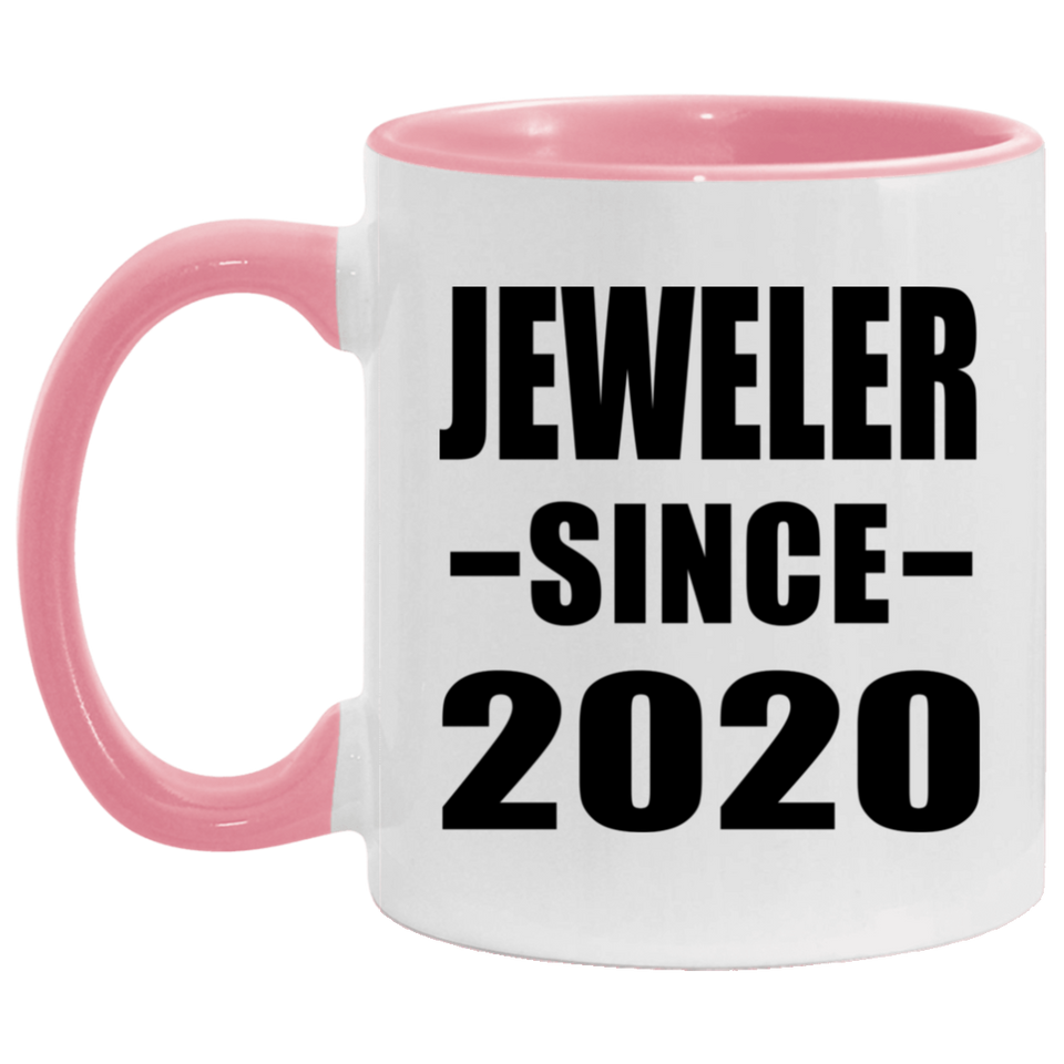 Jeweler Since 2020 - 11oz Accent Mug Pink