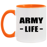 Army Life - 11oz Accent Mug Orange