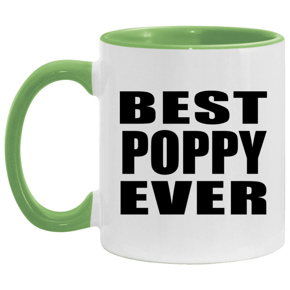 Best Poppy Ever - 11oz Accent Mug Green