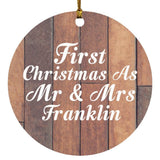 First Christmas As Mr & Mrs Franklin - Circle Ornament E