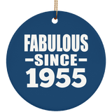 69th Birthday Fabulous Since 1955 - Circle Ornament