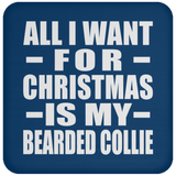 All I Want For Christmas Is My Bearded Collie - Coaster