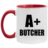 A+ Butcher - 11oz Accent Mug Red