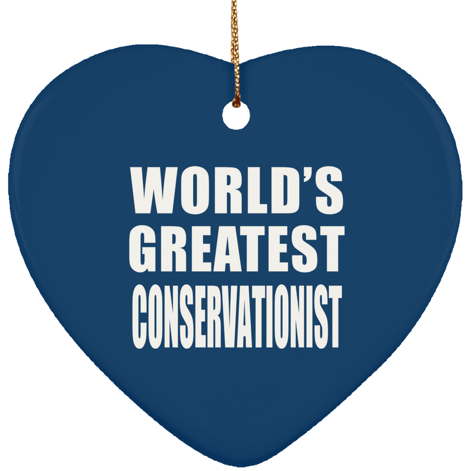 World's Greatest Conservationist - Heart Ornament
