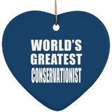 World's Greatest Conservationist - Heart Ornament