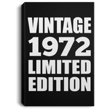52nd Birthday Vintage 1972 Limited Edition - Canvas Portrait
