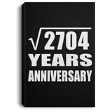 52nd Anniversary Square Root of 2704 Years Anniversary - Canvas Portrait