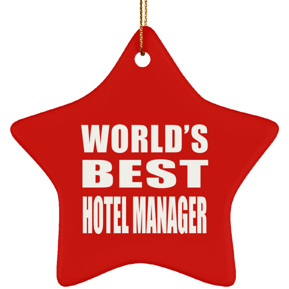 World's Best Hotel Manager - Star Ornament