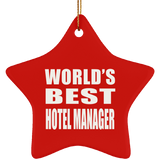 World's Best Hotel Manager - Star Ornament