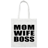 Mom Wife Boss - Tote Bag White