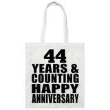 Happy 44th Anniversary 44 Years & Counting - Tote Bag White