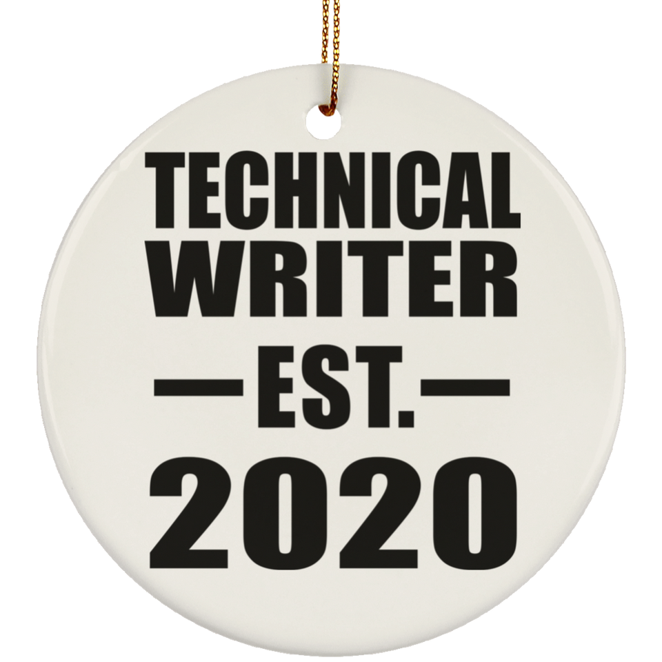 Technical Writer Established EST. 2020 - Circle Ornament