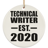 Technical Writer Established EST. 2020 - Circle Ornament