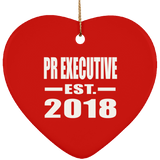 Pr Executive Established EST. 2018 - Heart Ornament