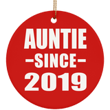 Auntie Since 2019 - Circle Ornament