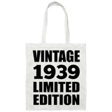 85th Birthday Vintage 1939 Limited Edition - Tote Bag White