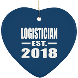 Logistician Established EST. 2018 - Heart Ornament
