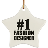 Number One #1 Fashion Designer - Star Ornament
