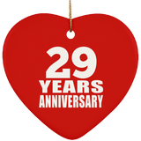 29th Anniversary 29 Years - Heart Ornament