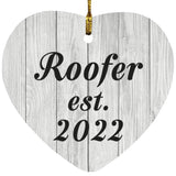 Roofer Established Est. 2022 - Heart Ornament F
