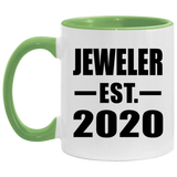 Jeweler Established EST. 2020 - 11oz Accent Mug Green