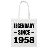 66th Birthday Legendary Since 1958 - Tote Bag White