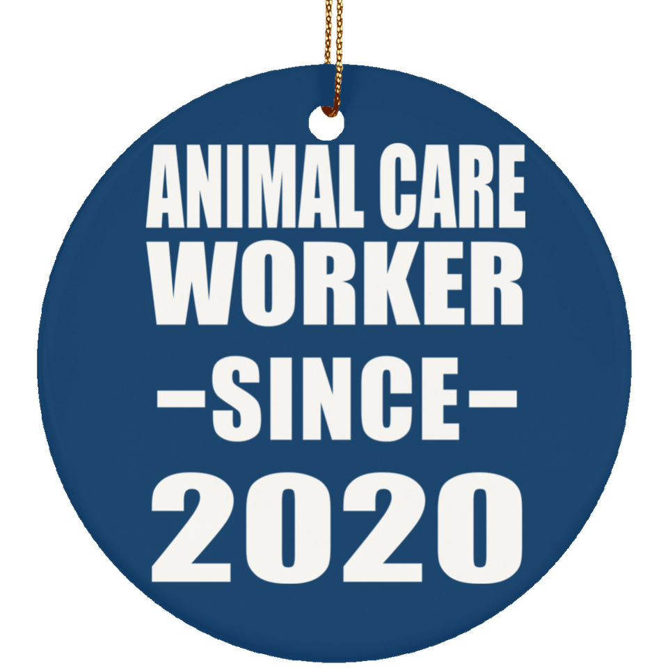 Animal Care Worker Since 2020 - Circle Ornament