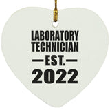 Laboratory Technician Established EST. 2022 - Heart Ornament