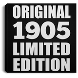 119th Birthday Original 1905 Limited Edition - Canvas Square