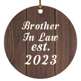 Brother In Law Established EST. 2023 - Circle Ornament D