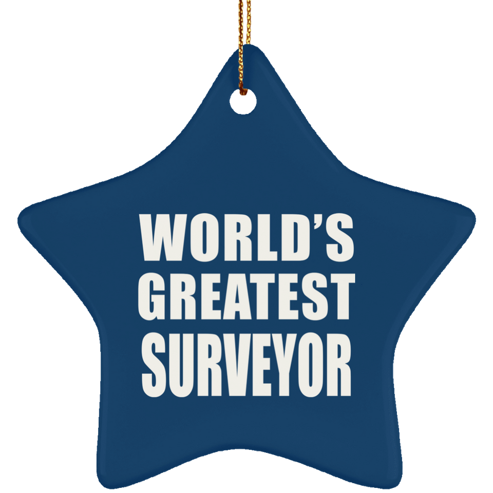 World's Greatest Surveyor - Star Ornament