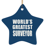 World's Greatest Surveyor - Star Ornament