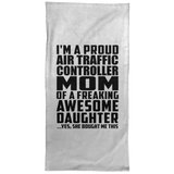 Proud Air Traffic Controller Mom Of Awesome Daughter - Hand Towel