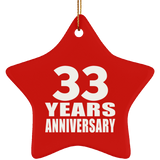 33rd Anniversary 33 Years - Star Ornament