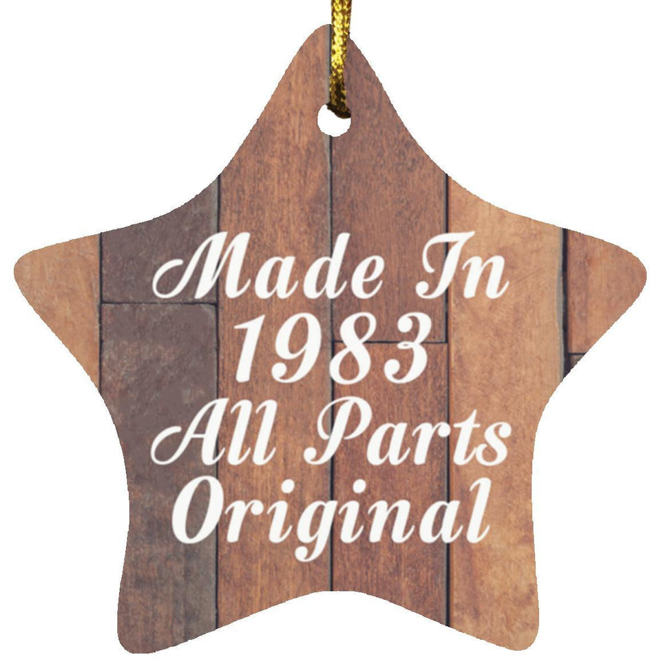41st Birthday Made In 1983 All Parts Original - Star Ornament E