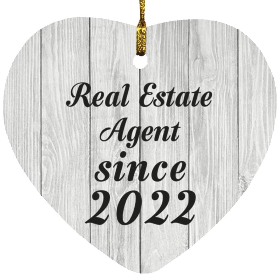 Real Estate Agent Since 2022 - Heart Ornament F
