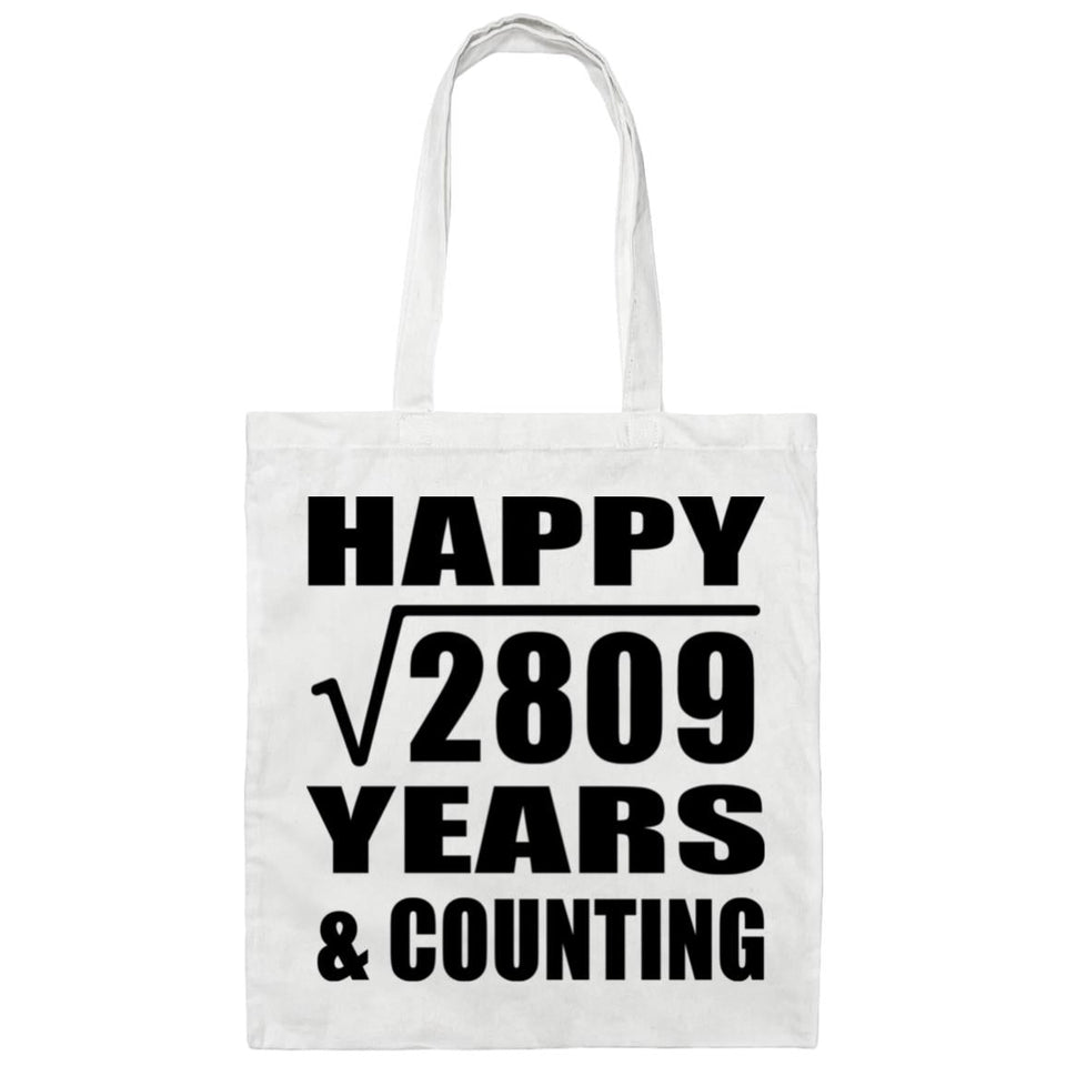 Happy 53rd Anniversary Square Root of 2809 Years & Counting - Tote Bag White