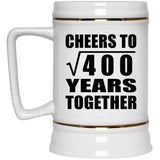 20th Anniversary Cheers To Square Root of 400 Years Together - Beer Stein
