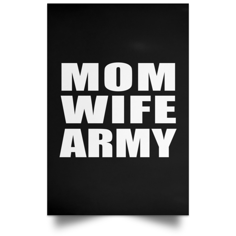Mom Wife Army - Poster Portrait
